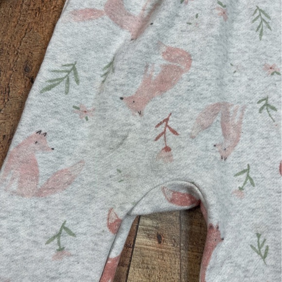 Carter's 18 Months Fleece Hooded Rompers Shorts Romper Fox Whale Pastel Forest - Picture 5 of 7